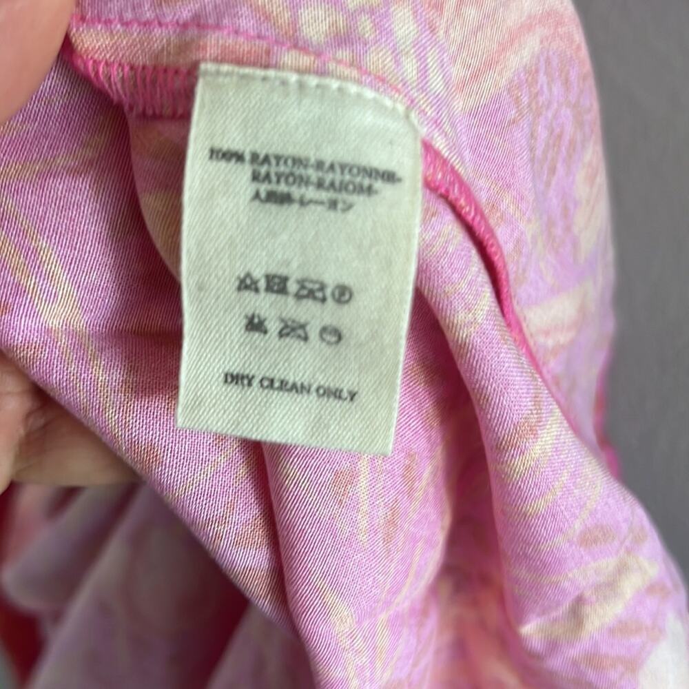 Jen's Pirate Booty Garden Party Row Maxi Wrap Dress Pink Orange Small - Picture 10 of 14